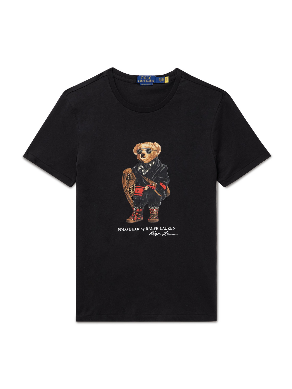 Polo Ralph Lauren Printed Cotton-jersey T-shirt In Black