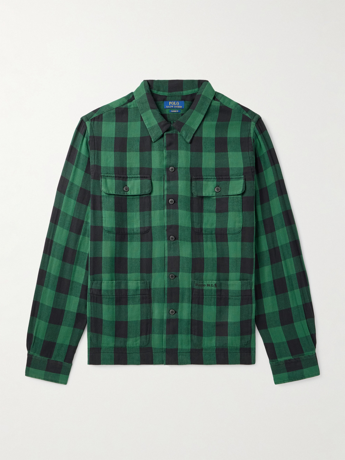 Polo Ralph Lauren Logo-Embroidered Checked Cotton-Flannel Overshirt - Men
