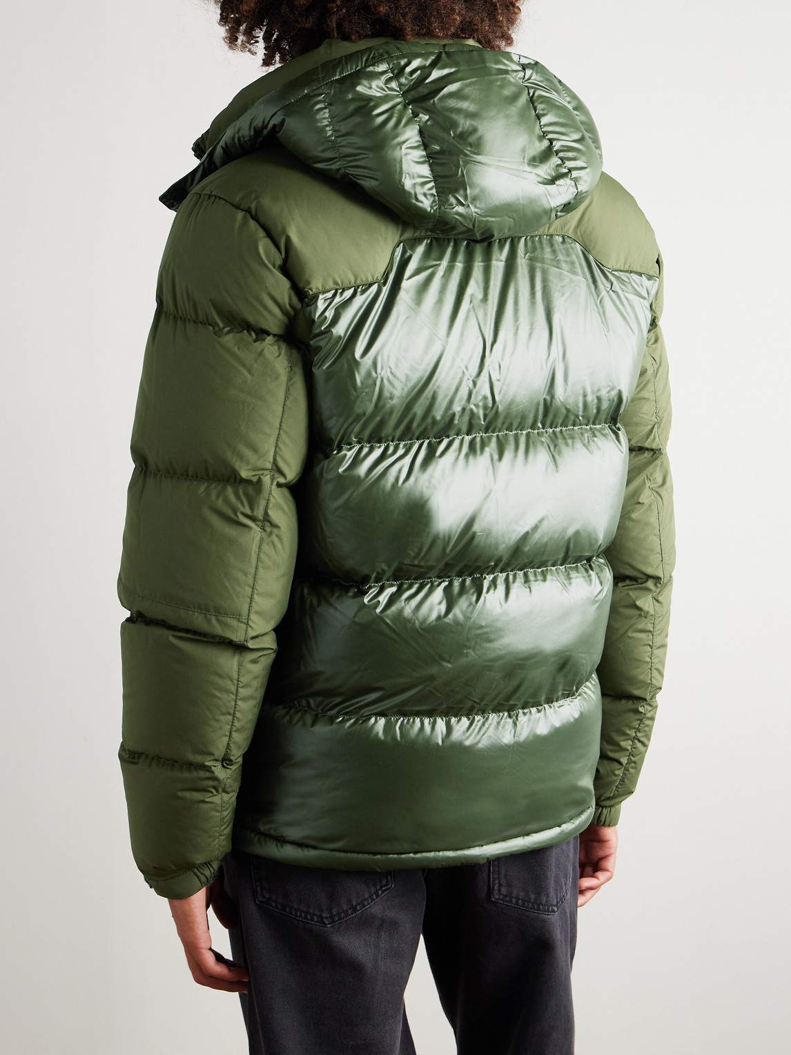 Polo Ralph Lauren The Gorham Twill-trimmed Quilted Glossed Recycled-shell Hooded Down Jacket In Green