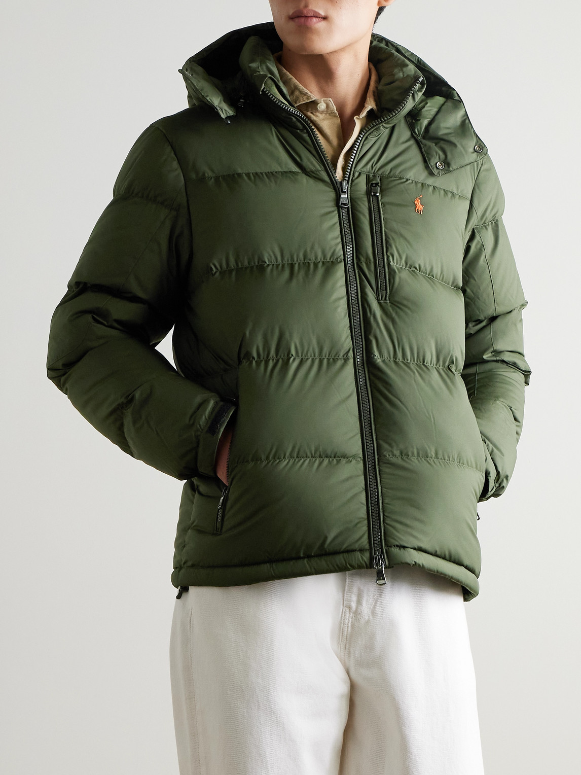  Polo Ralph Lauren - Gorham Logo-embroidered Quilted Recycled-ripstop Hooded Down Jacket - Men - Green - S 