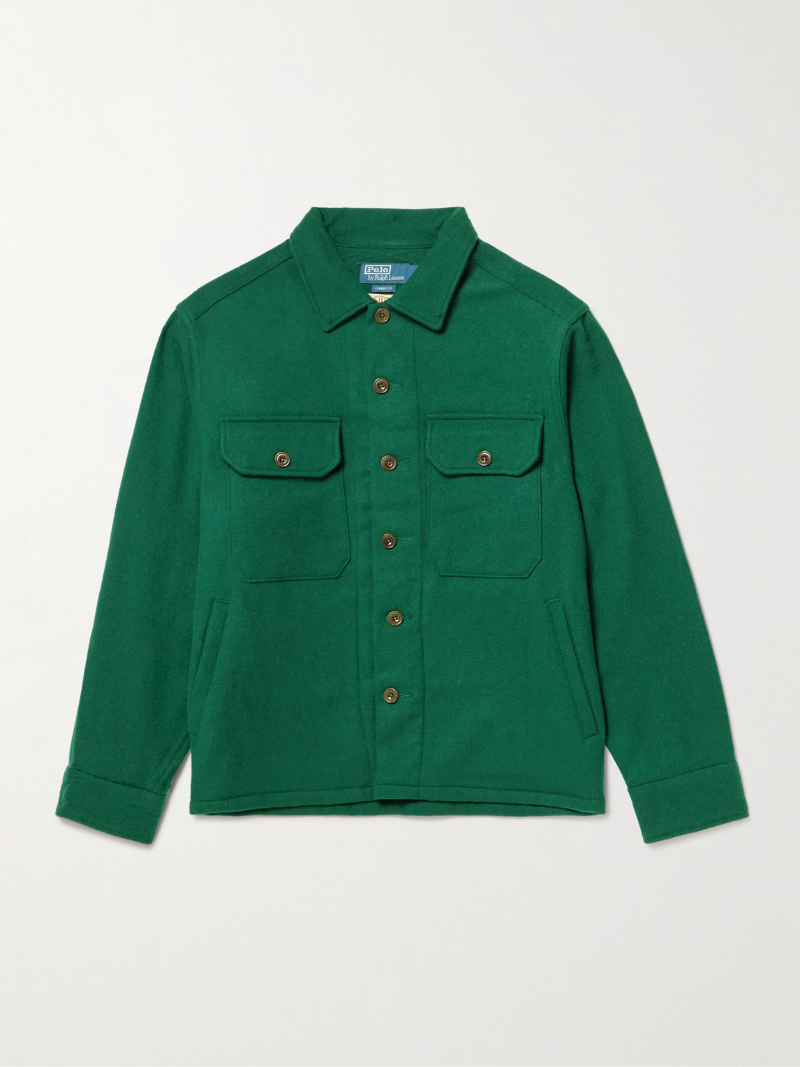 Polo Ralph Lauren Appliquéd Wool-Flannel Overshirt - Men