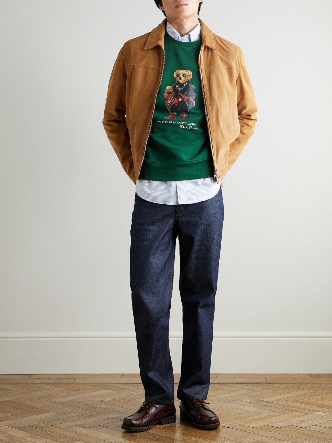 Polo Ralph Lauren Logo-print Cotton-blend Jersey Sweatshirt In Green