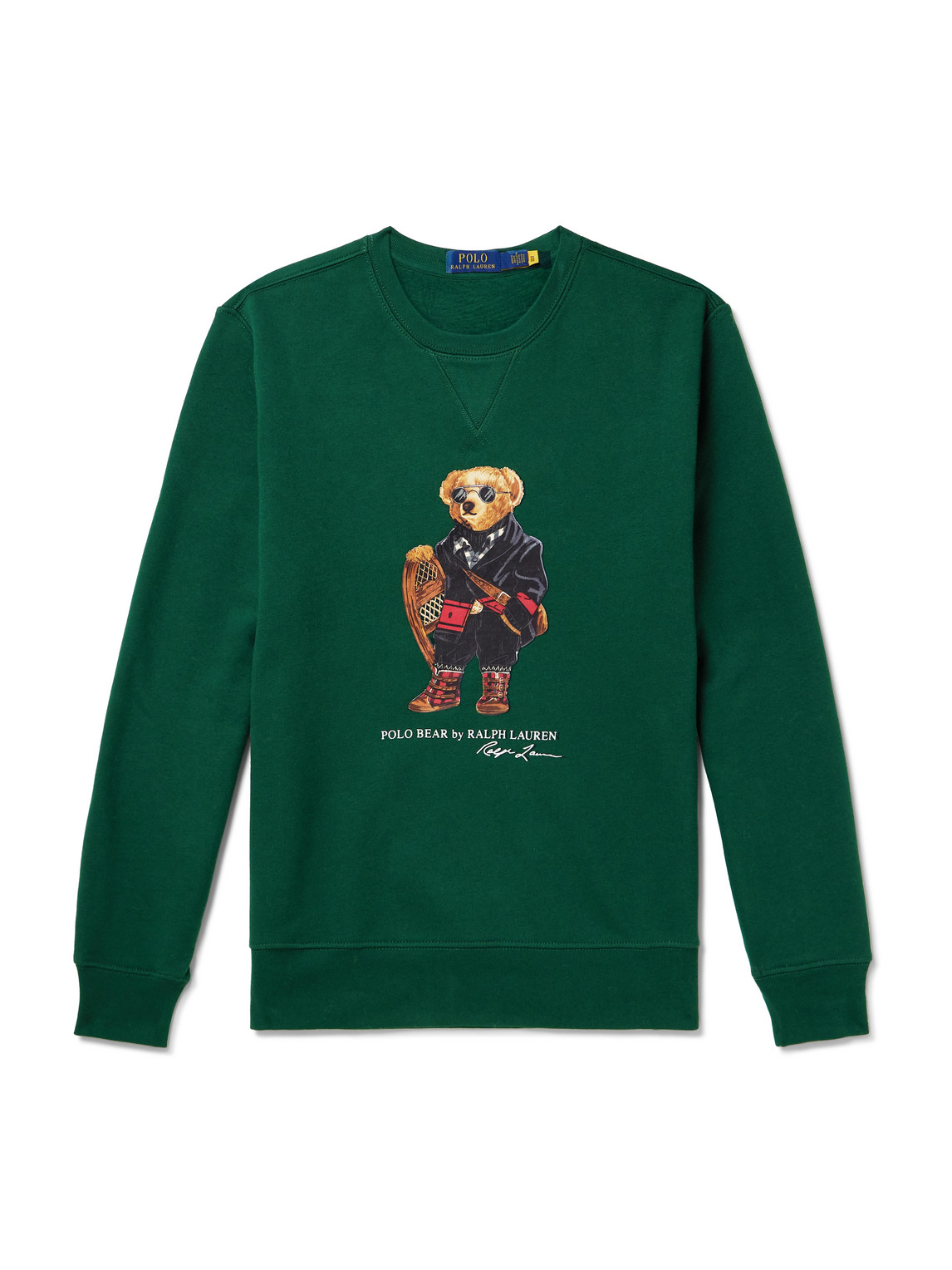 Polo Ralph Lauren Logo-print Cotton-blend Jersey Sweatshirt In Green