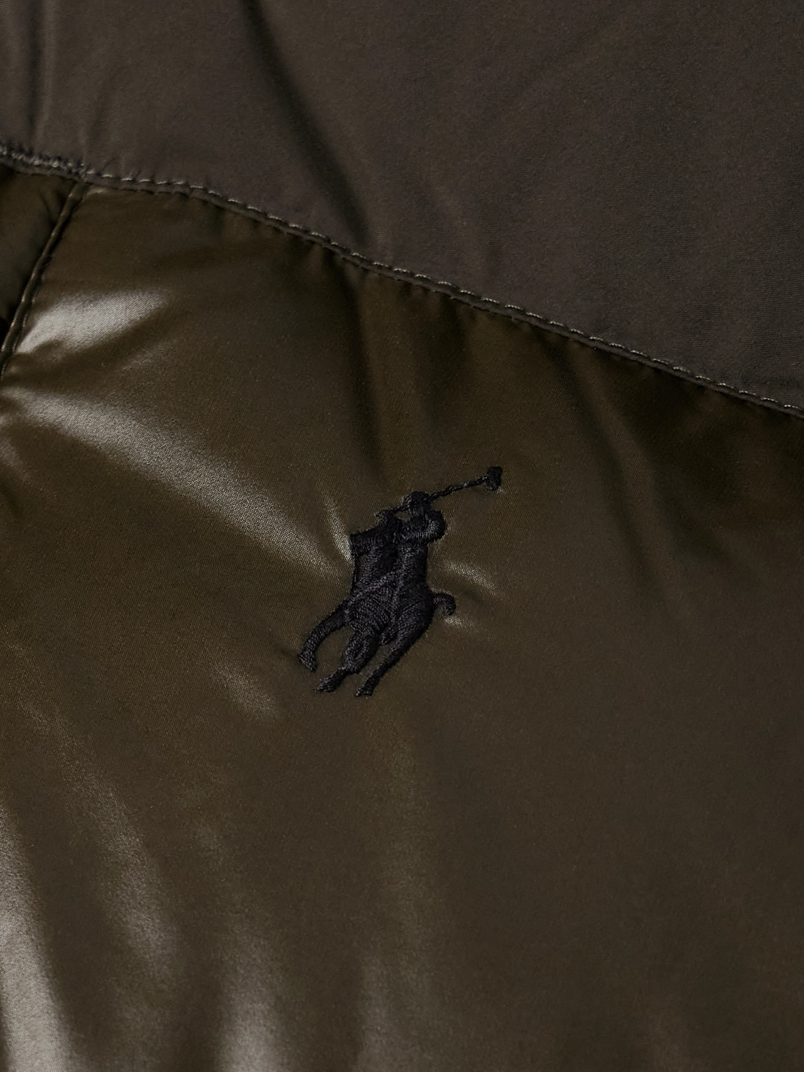Polo Ralph Lauren The Gorham Twill-trimmed Quilted Glossed-shell Hooded Down Jacket In Green
