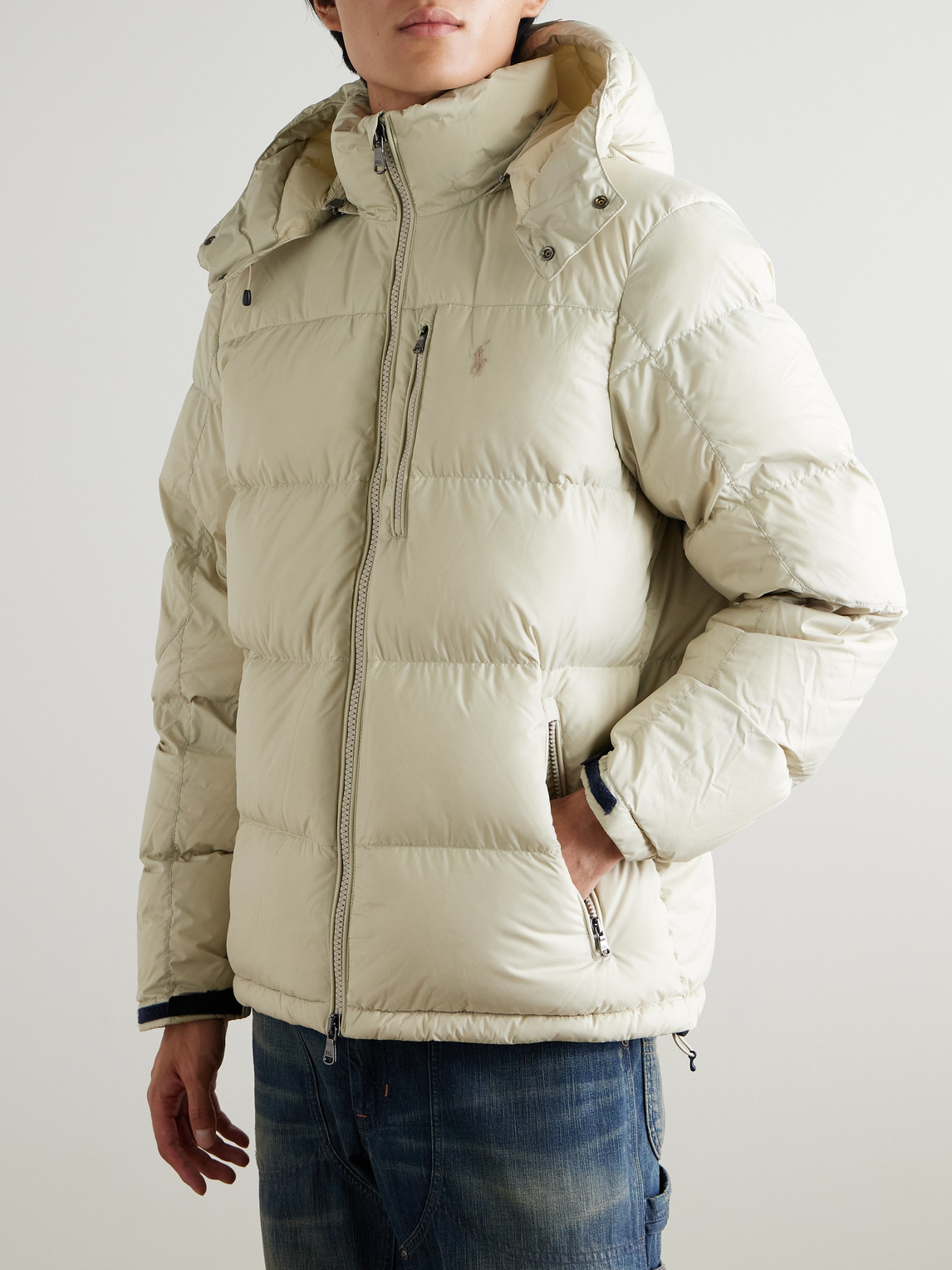  Polo Ralph Lauren - Gorham Logo-embroidered Quilted Recycled-ripstop Hooded Down Jacket - Men - Neutrals - S 
