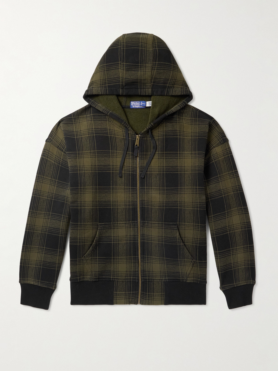 Polo Ralph Lauren Checked Cotton-Blend Jersey Zip-Up Hoodie - Men
