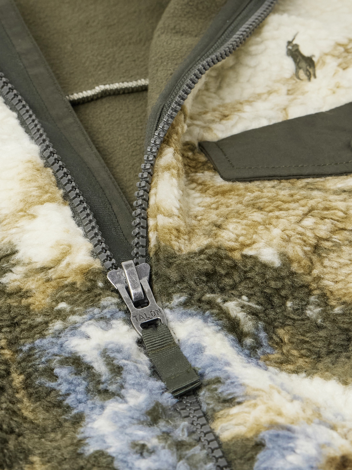Polo Ralph Lauren Ralph Lauren Pile Fleece Graphic Jacket In Multi