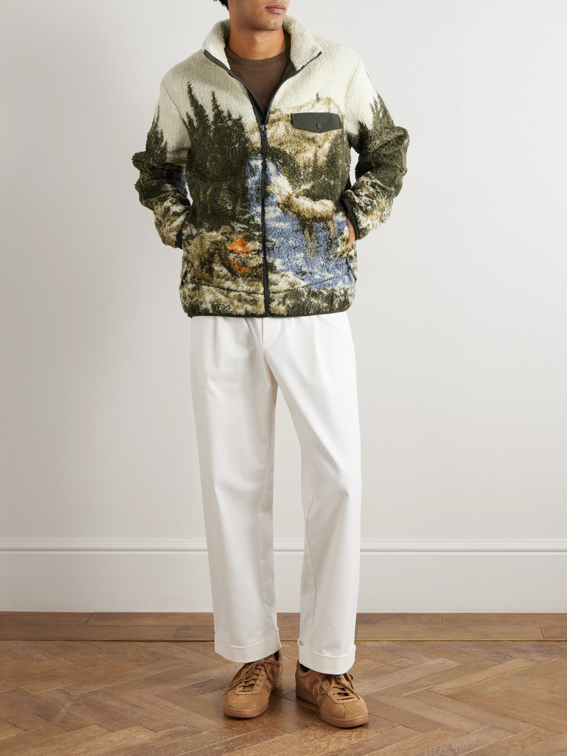 Polo Ralph Lauren Ralph Lauren Pile Fleece Graphic Jacket In Multi