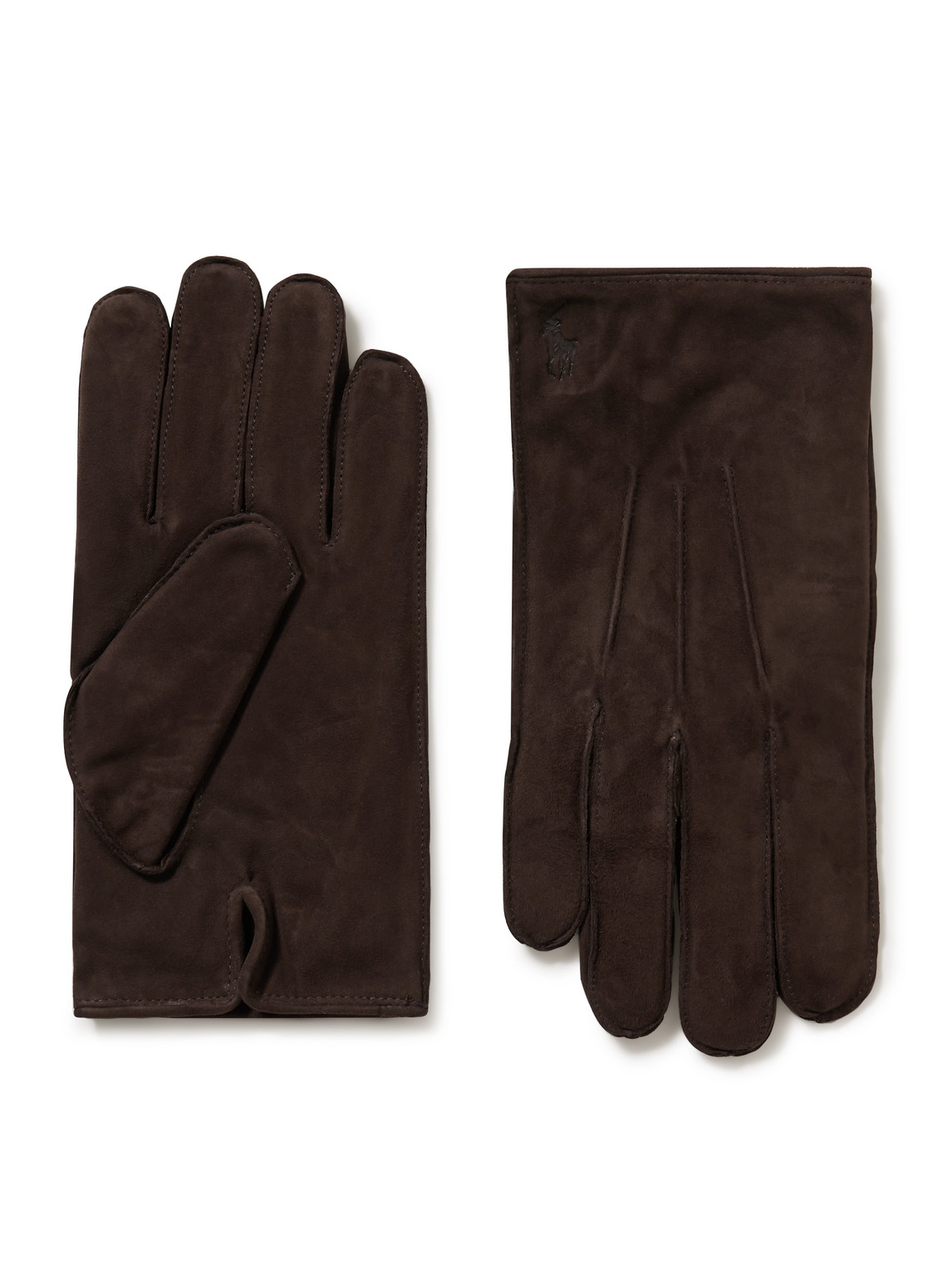 Polo Ralph Lauren Suede Gloves In Green