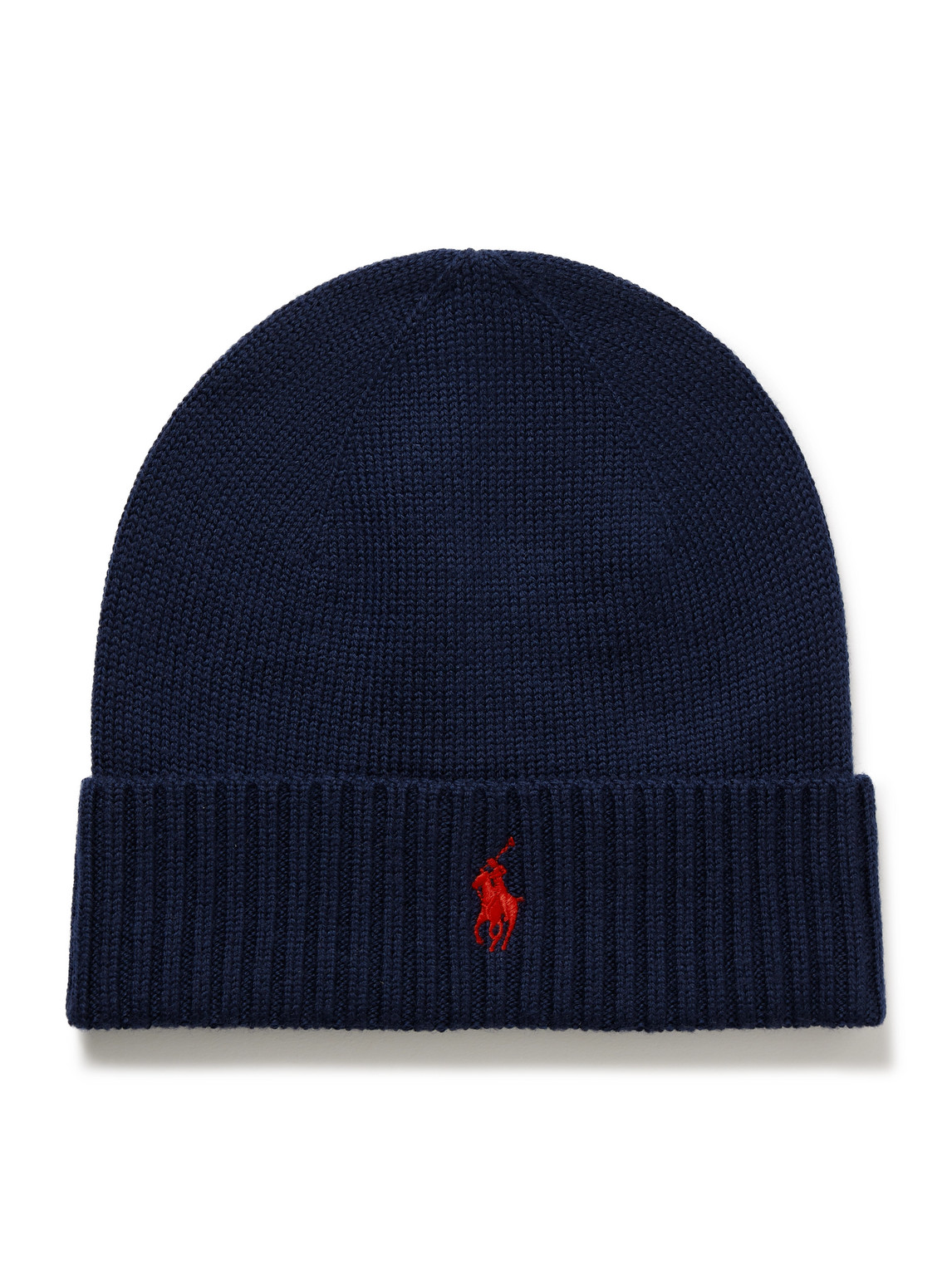 Polo Ralph Lauren Logo-embroidered Wool Beanie In Blue