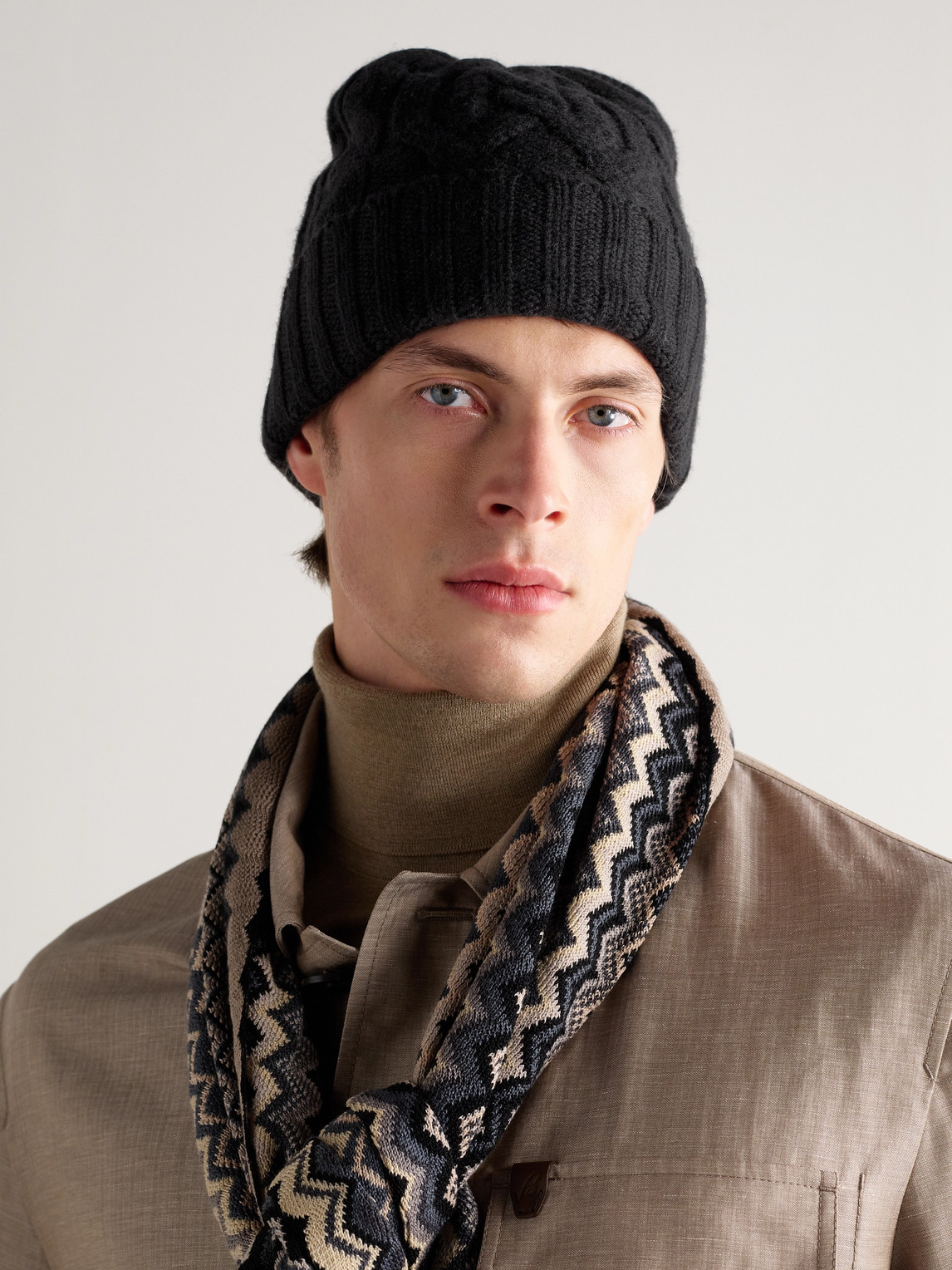 Logo-Appliquéd Wool and Cashmere-Blend Beanie — 2