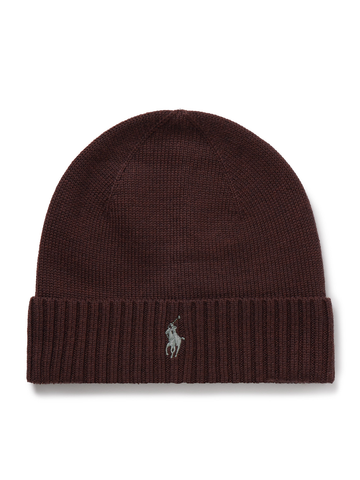 Polo Ralph Lauren Logo-embroidered Wool Beanie In Brown