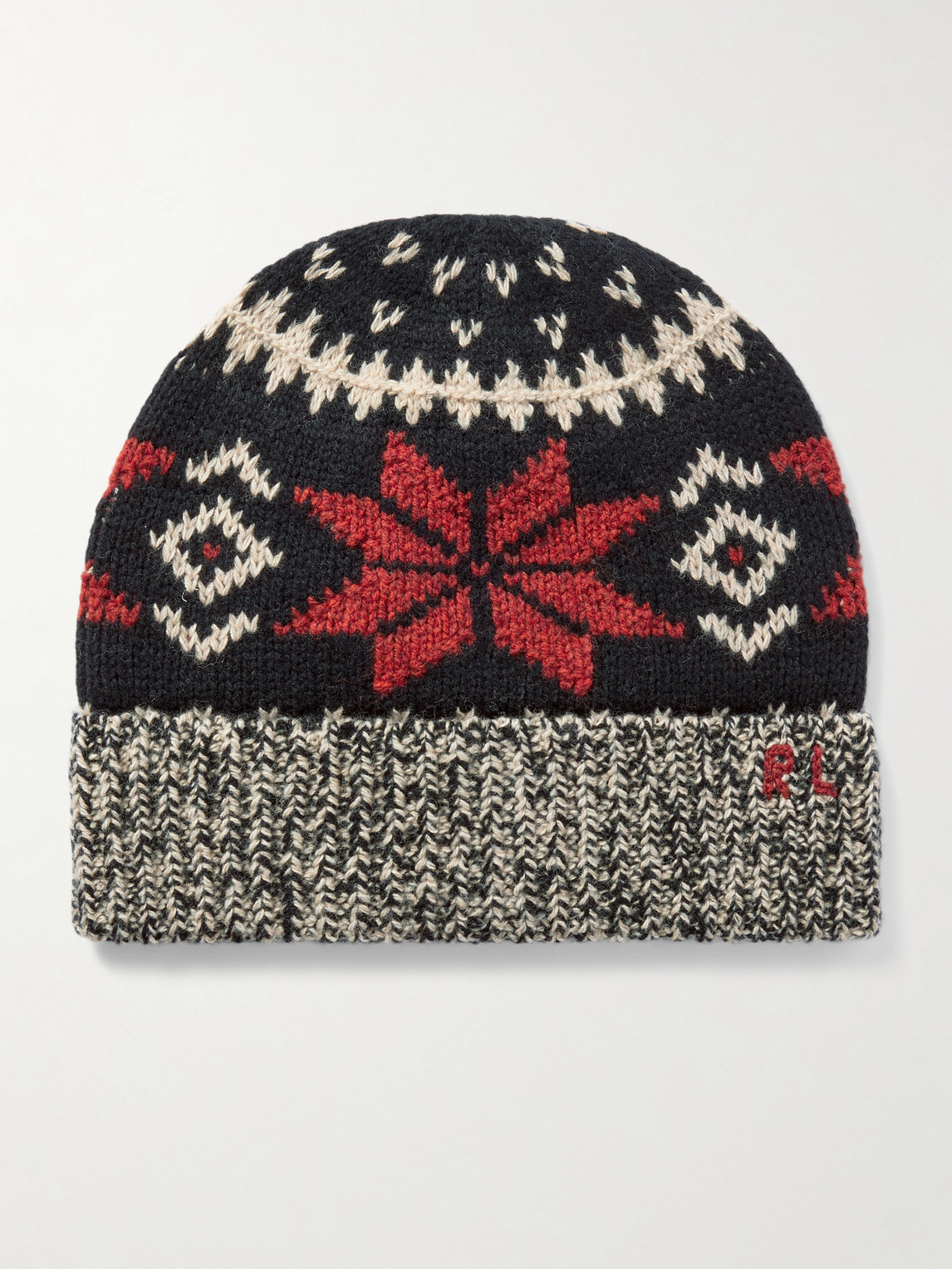 Fair Isle Wool, Cotton and Linen-Blend Beanie