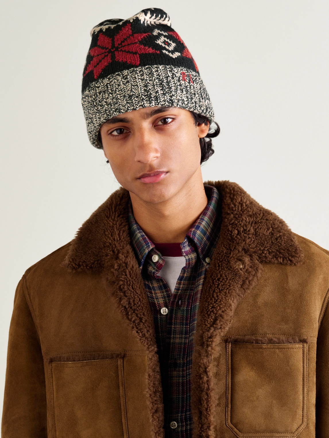 Fair Isle Wool, Cotton and Linen-Blend Beanie — 2