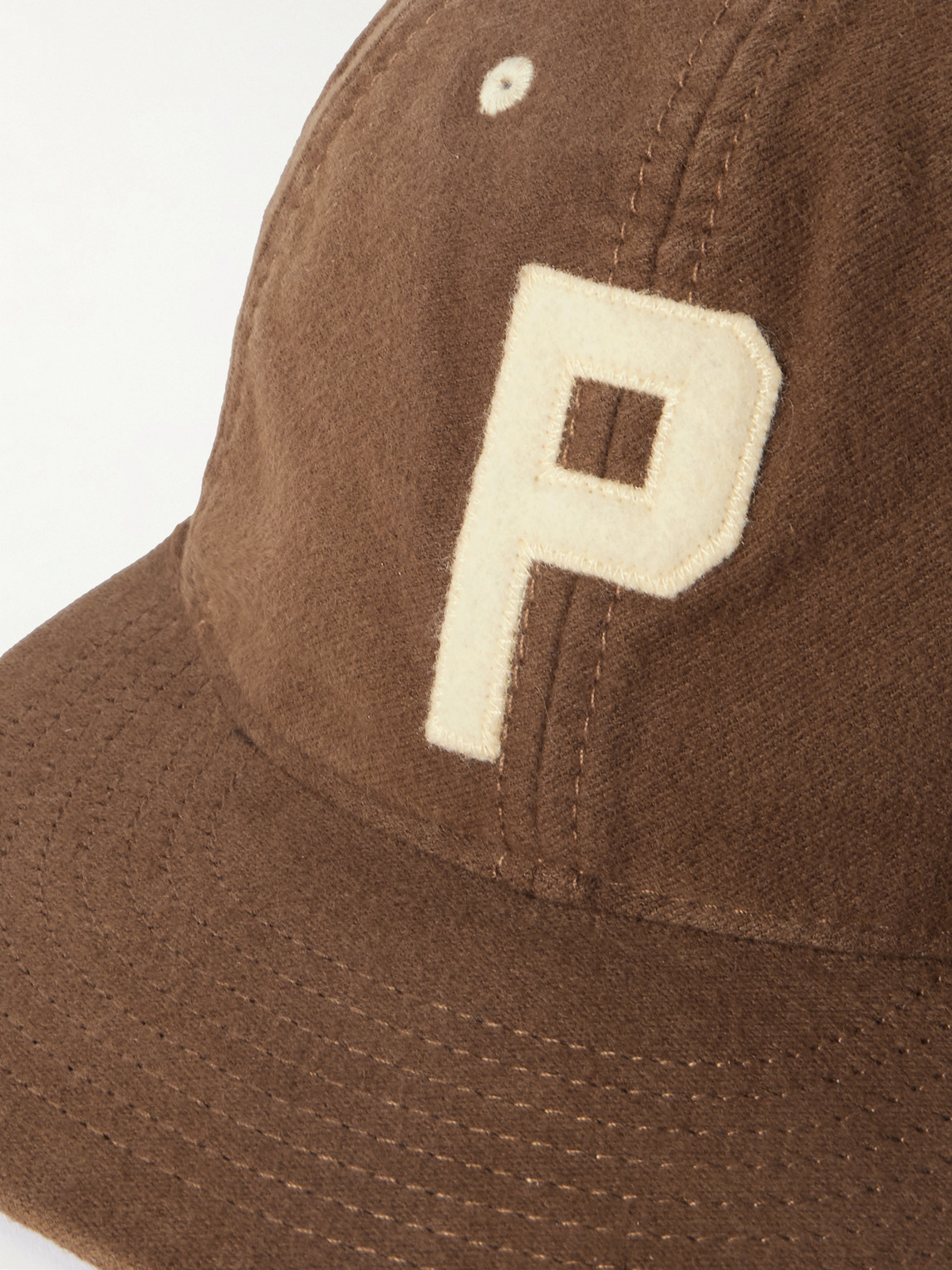 Polo Ralph Lauren Logo-appliquéd Brushed Cotton-twill Baseball Cap In Brown