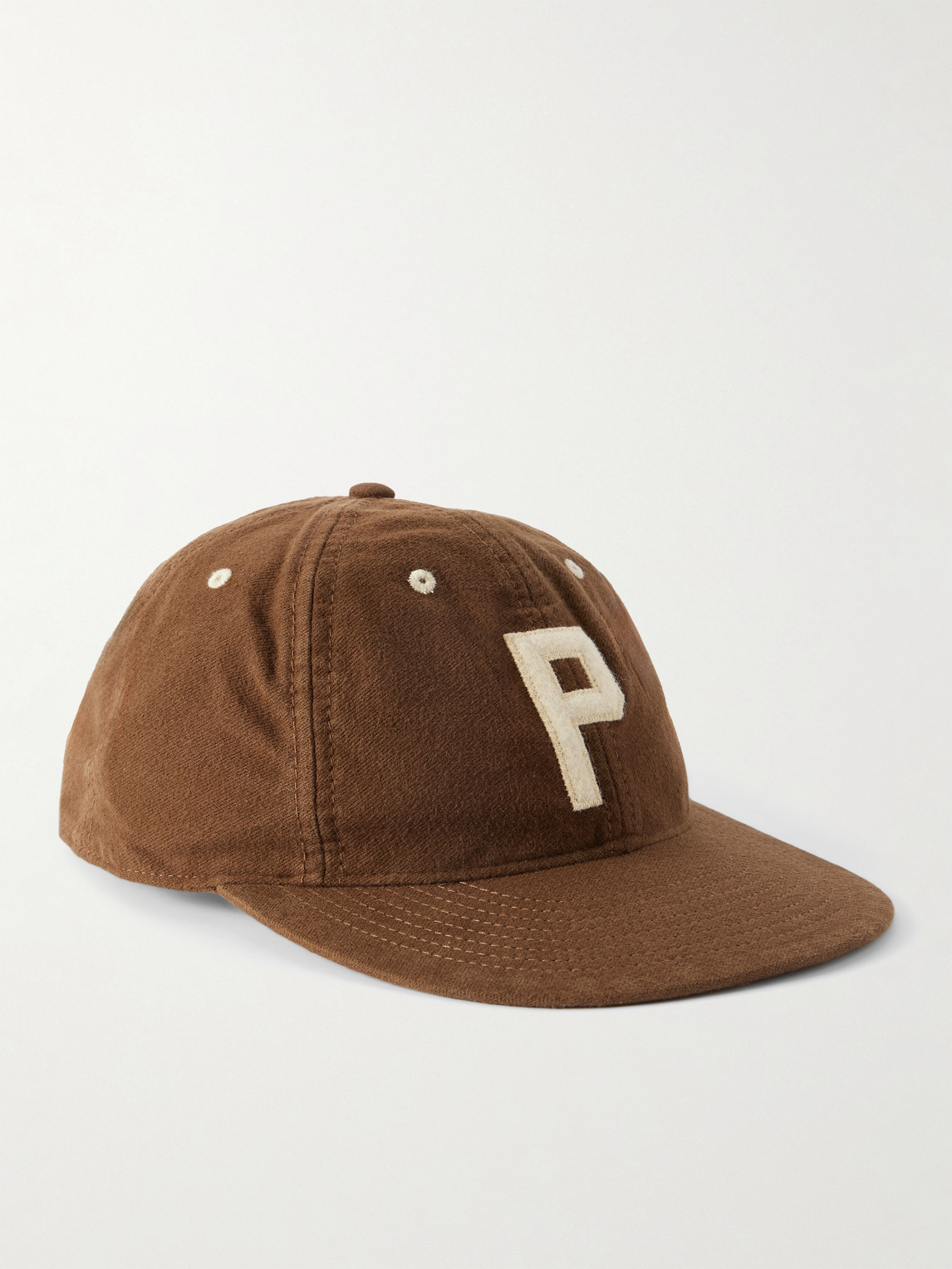 Polo Ralph Lauren Logo-appliquéd Brushed Cotton-twill Baseball Cap In Brown