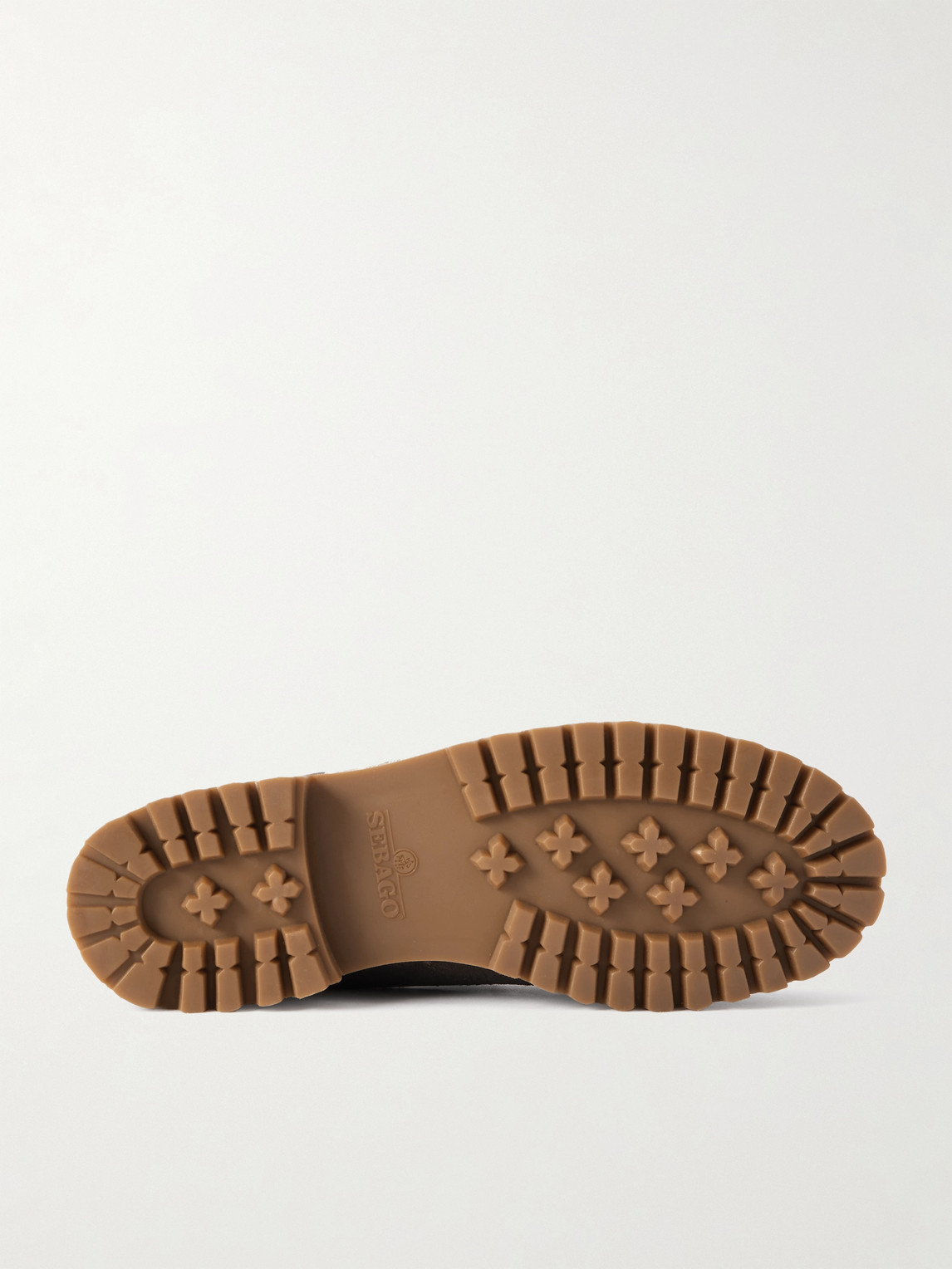 Sebago Askook Leather-trimmed Waxed-suede Boat Shoes In Brown