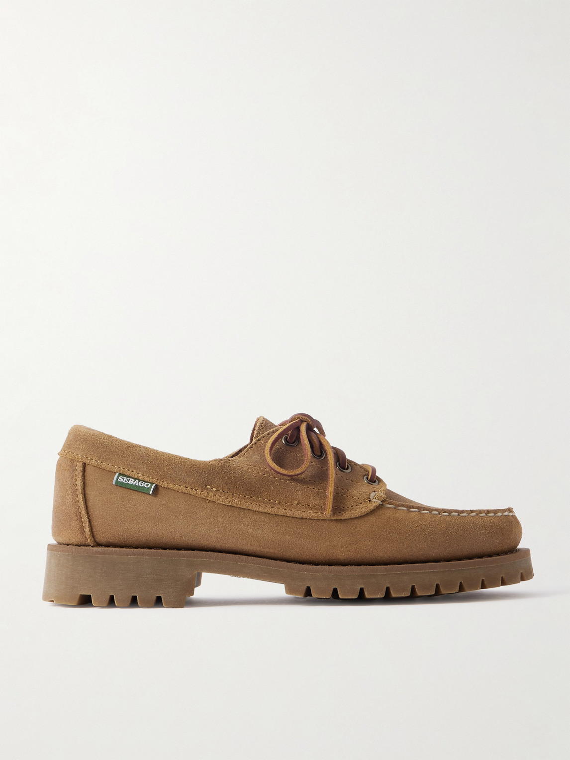 Sebago Askook Leather-Trimmed Waxed-Suede Boat Shoes - Men