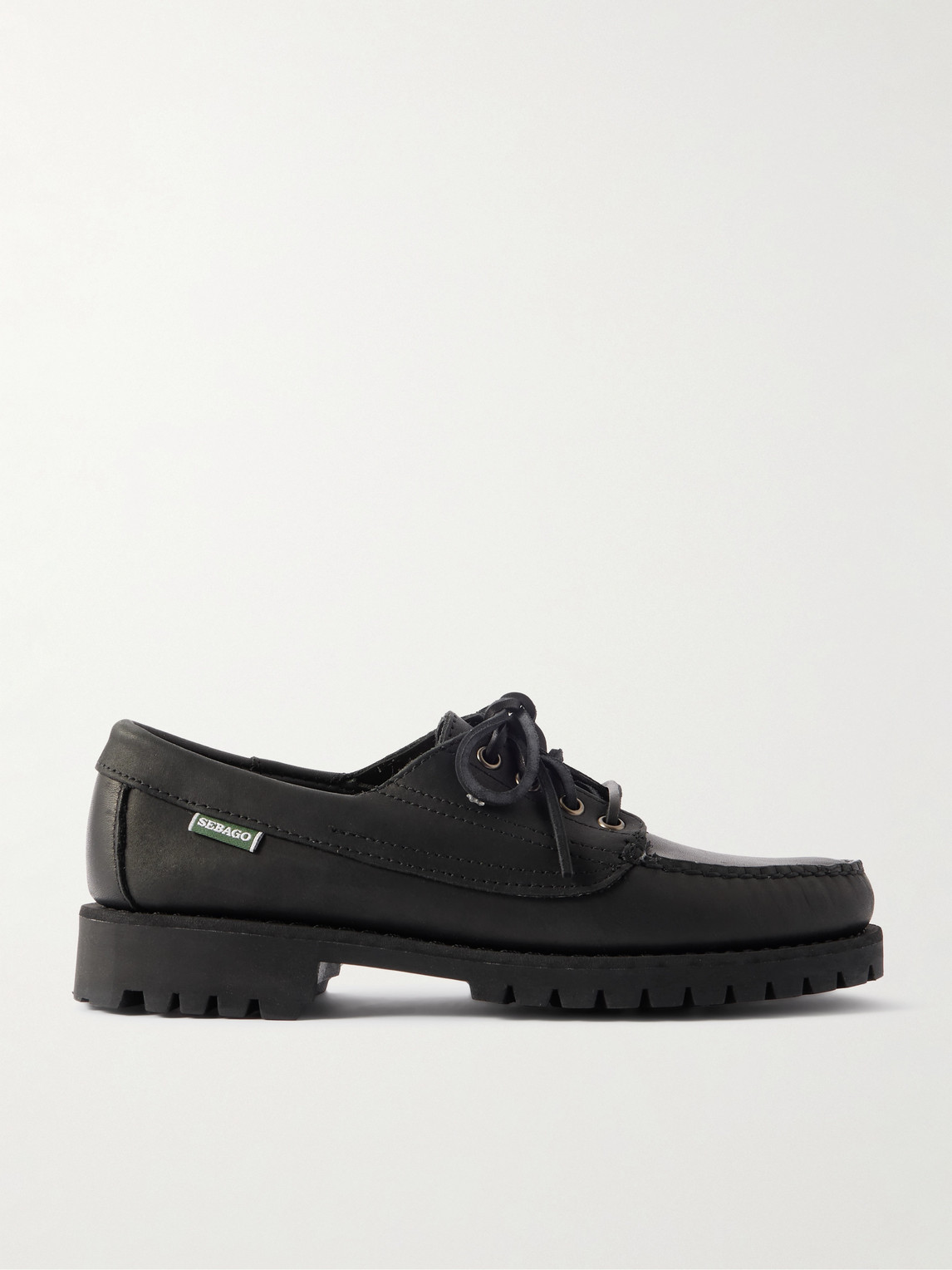 Sebago Askook Leather Boat Shoes In Black