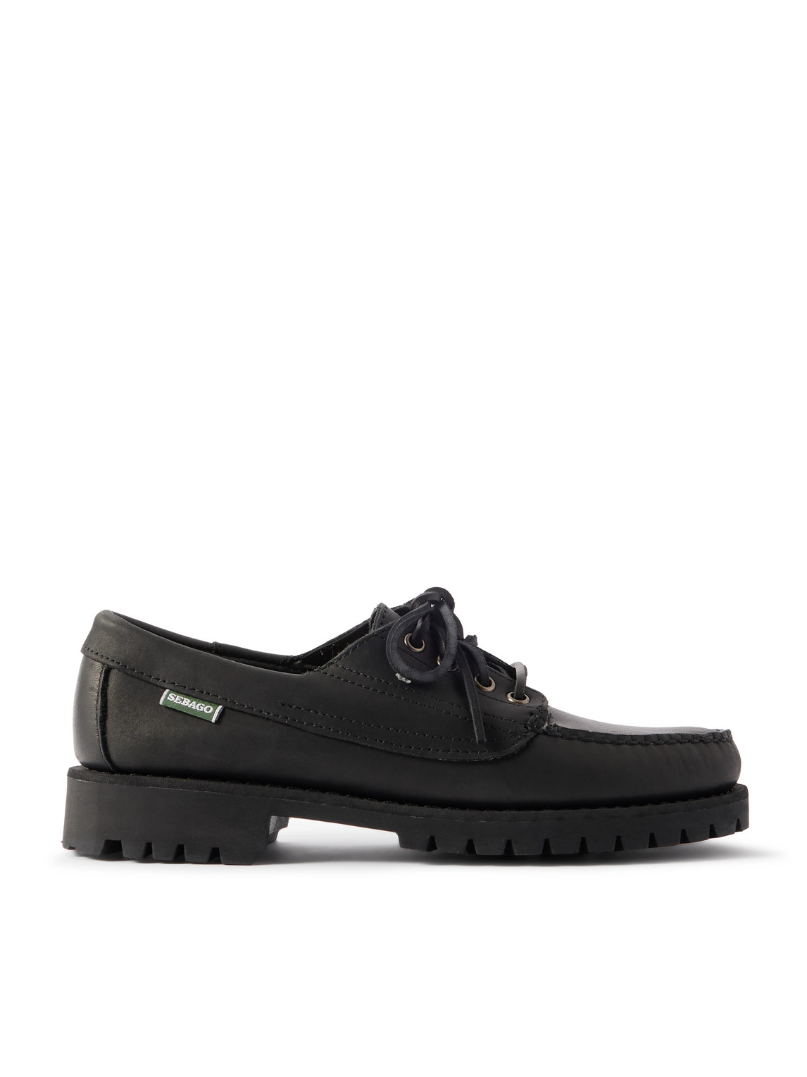 Sebago Askook Leather Boat Shoes In Black