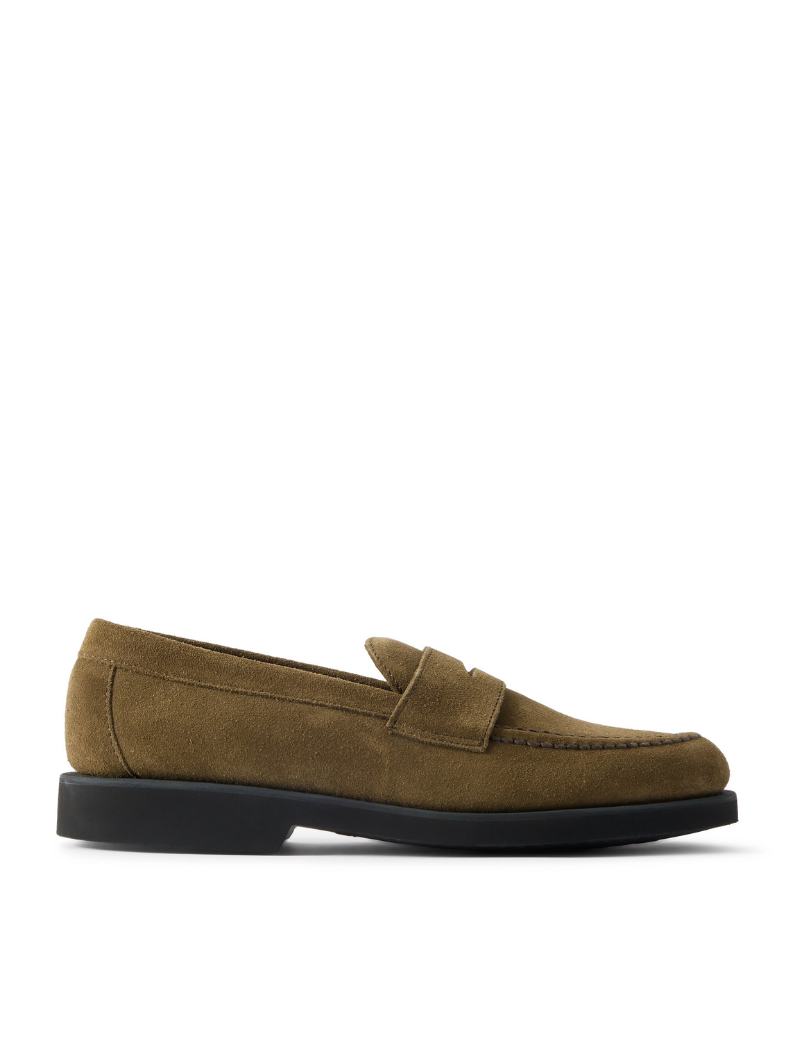 Sebago Ryan Suede Penny Loafers In Green