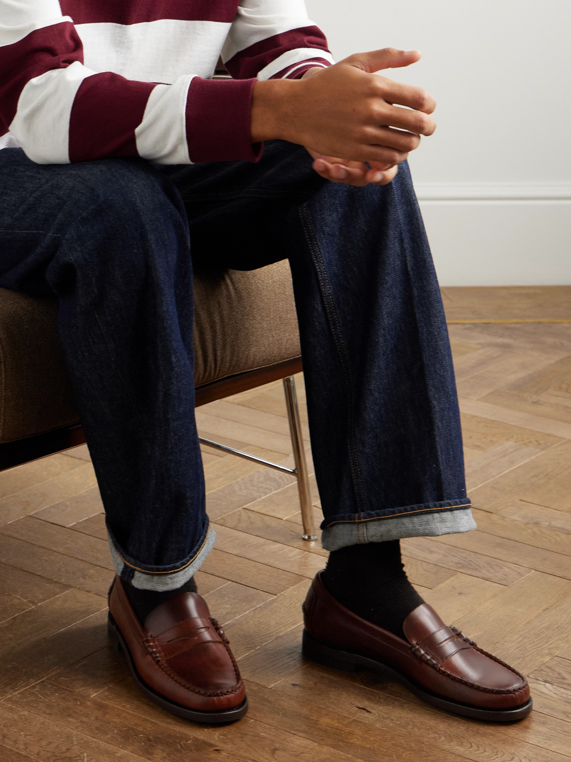 Sebago Classic Dan Leather Penny Loafers In Brown