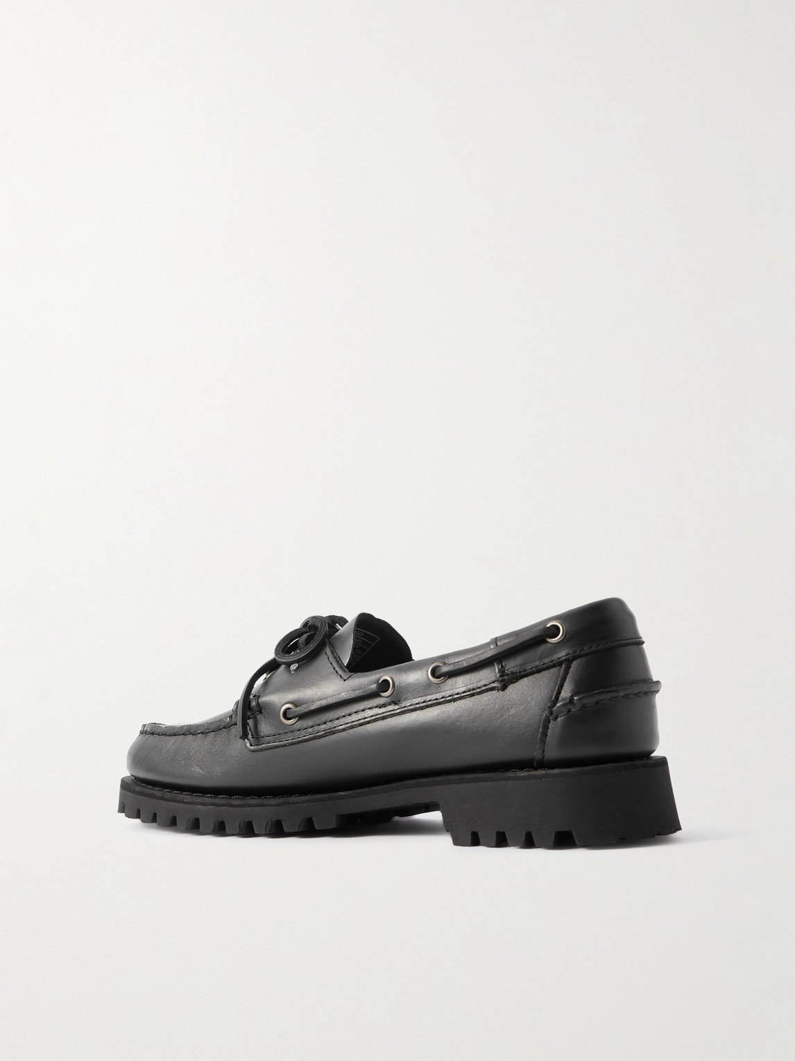 Sebago Brogues With Round Toe And Eyelet Detailing In Black