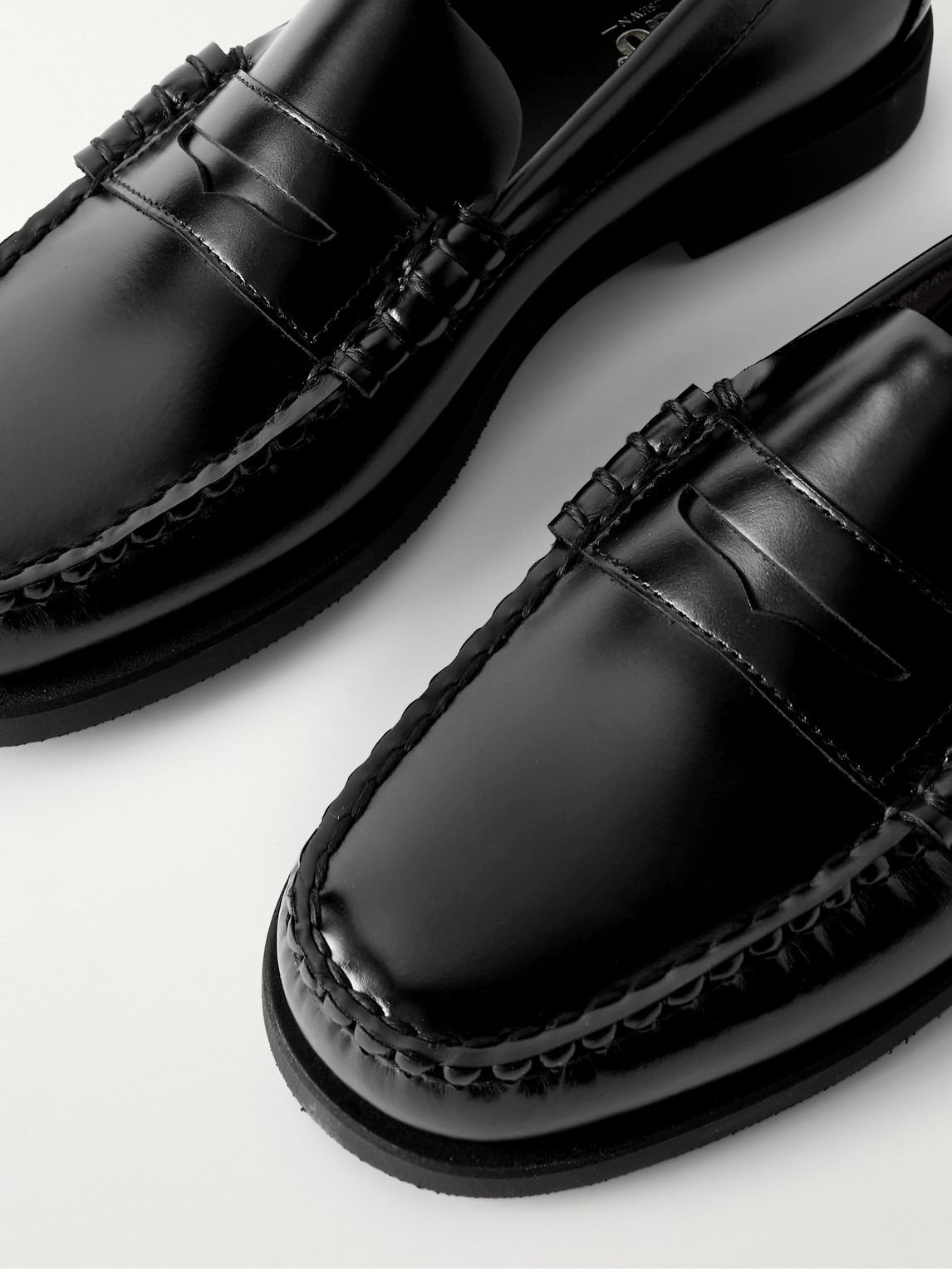 Sebago Round Toe Slip-on Moccasins With Cut-out Upper Design In Black