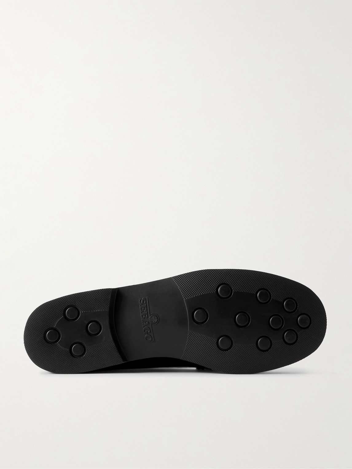 Sebago Round Toe Slip-on Moccasins With Cut-out Upper Design In Black