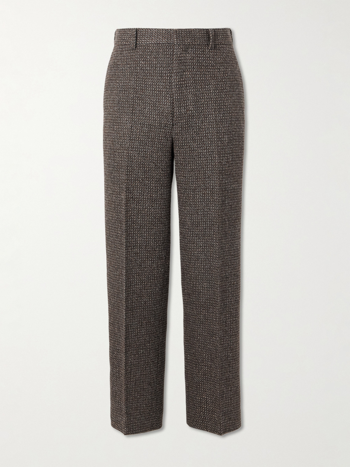 Auralee Straight-Leg Wool, Alpaca and Silk-Blend Tweed Trousers - Men