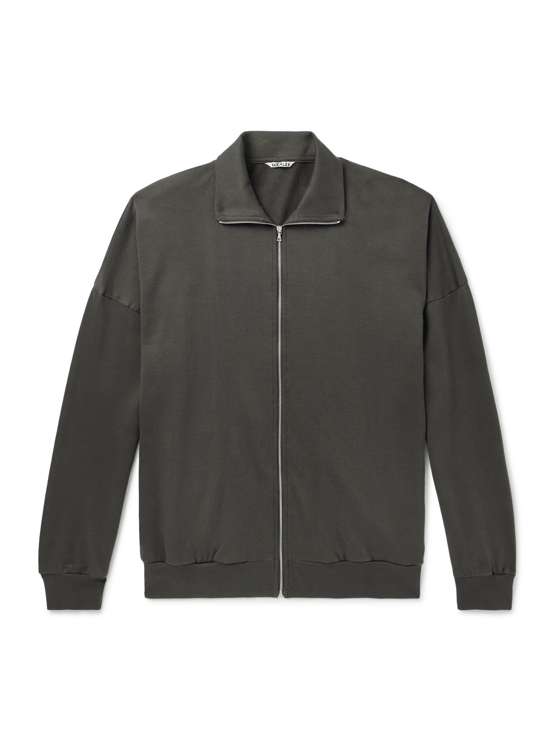 Auralee Cotton-jersey Zip-up Sweatshirt In Gray