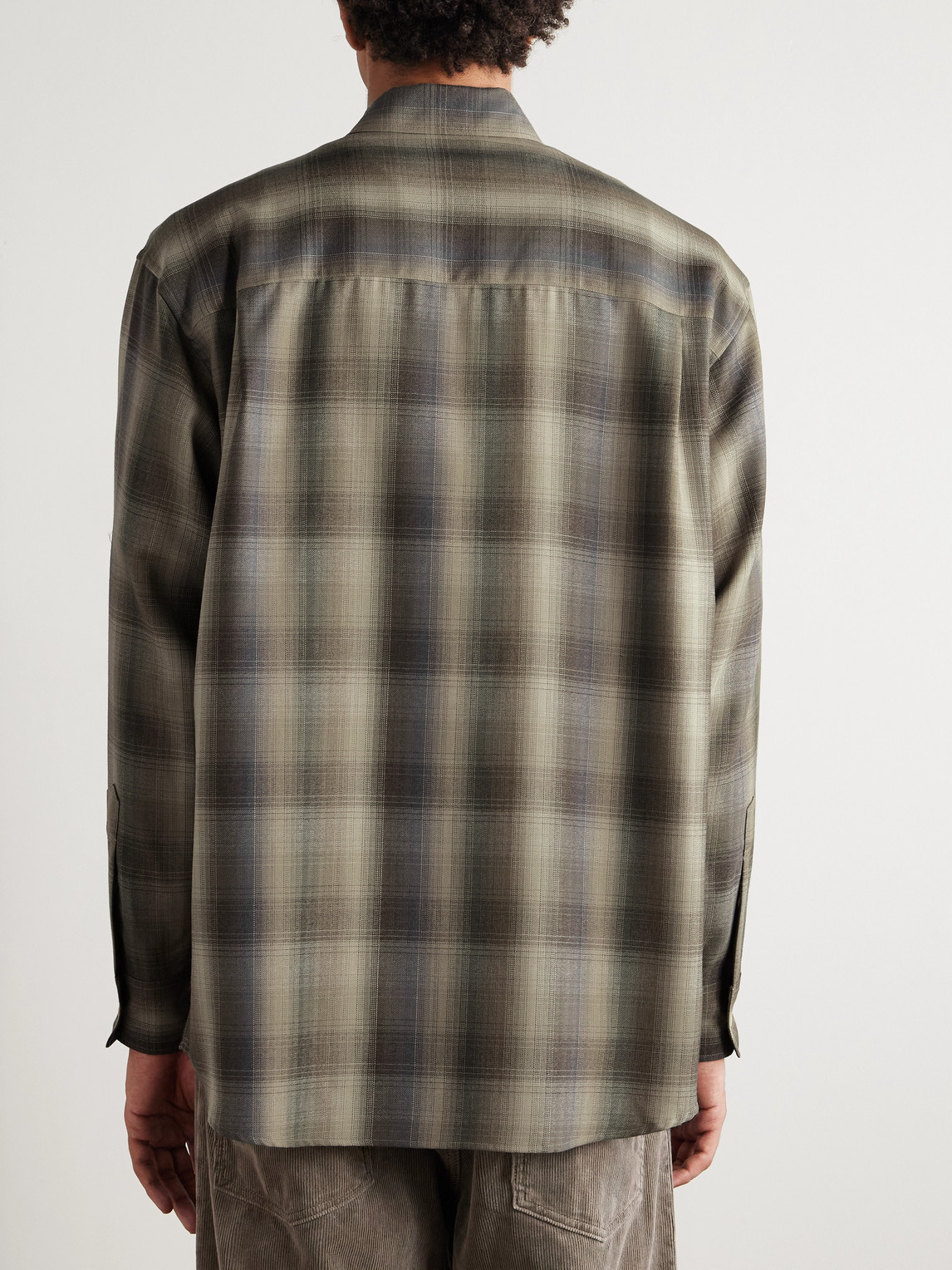 Auralee Checked Wool Shirt In Multi