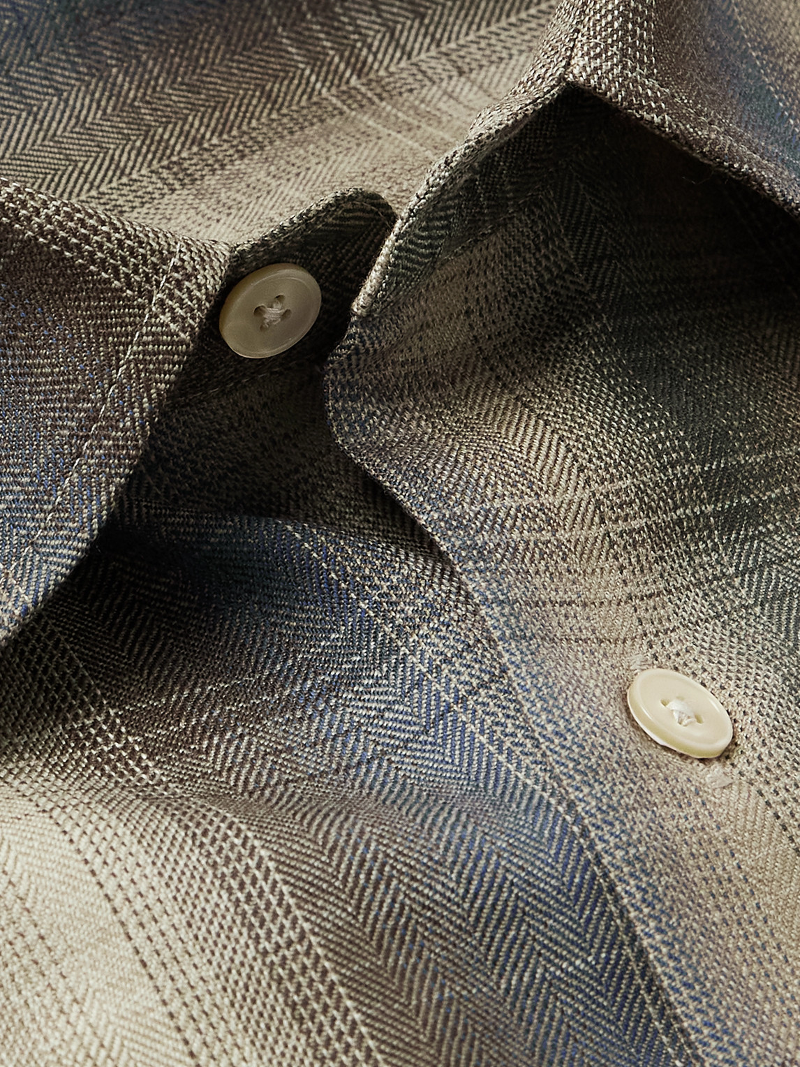 Auralee Checked Wool Shirt In Multi