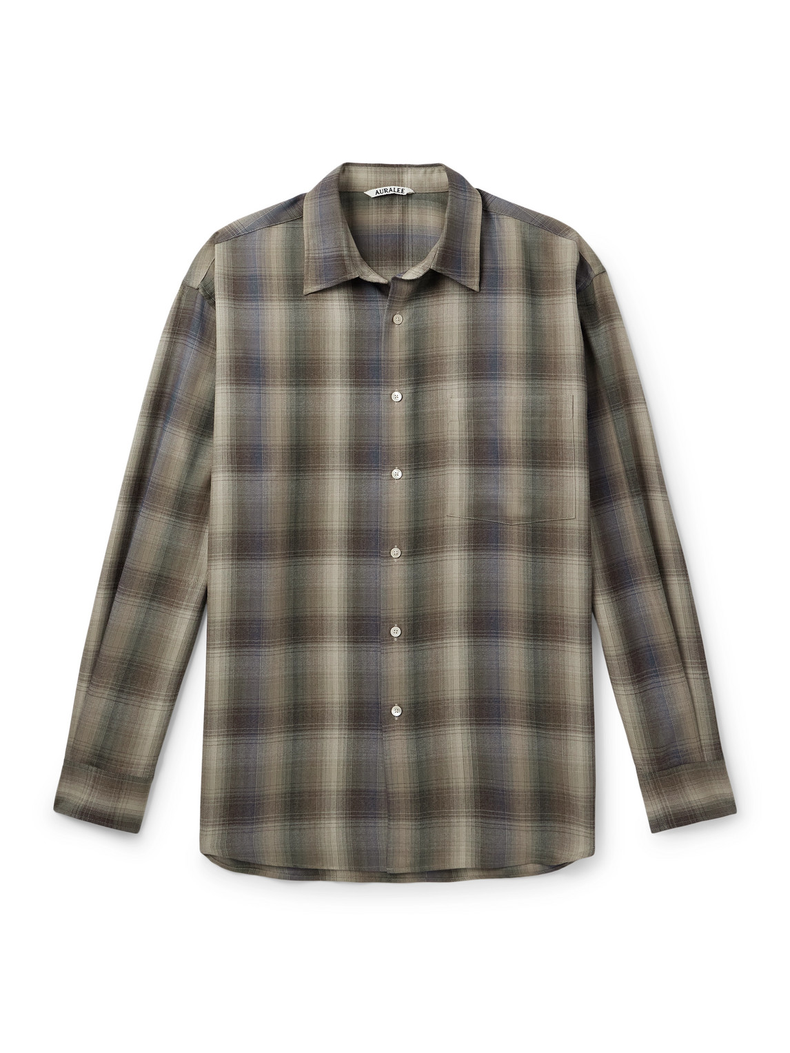 Auralee Checked Wool Shirt In Multi