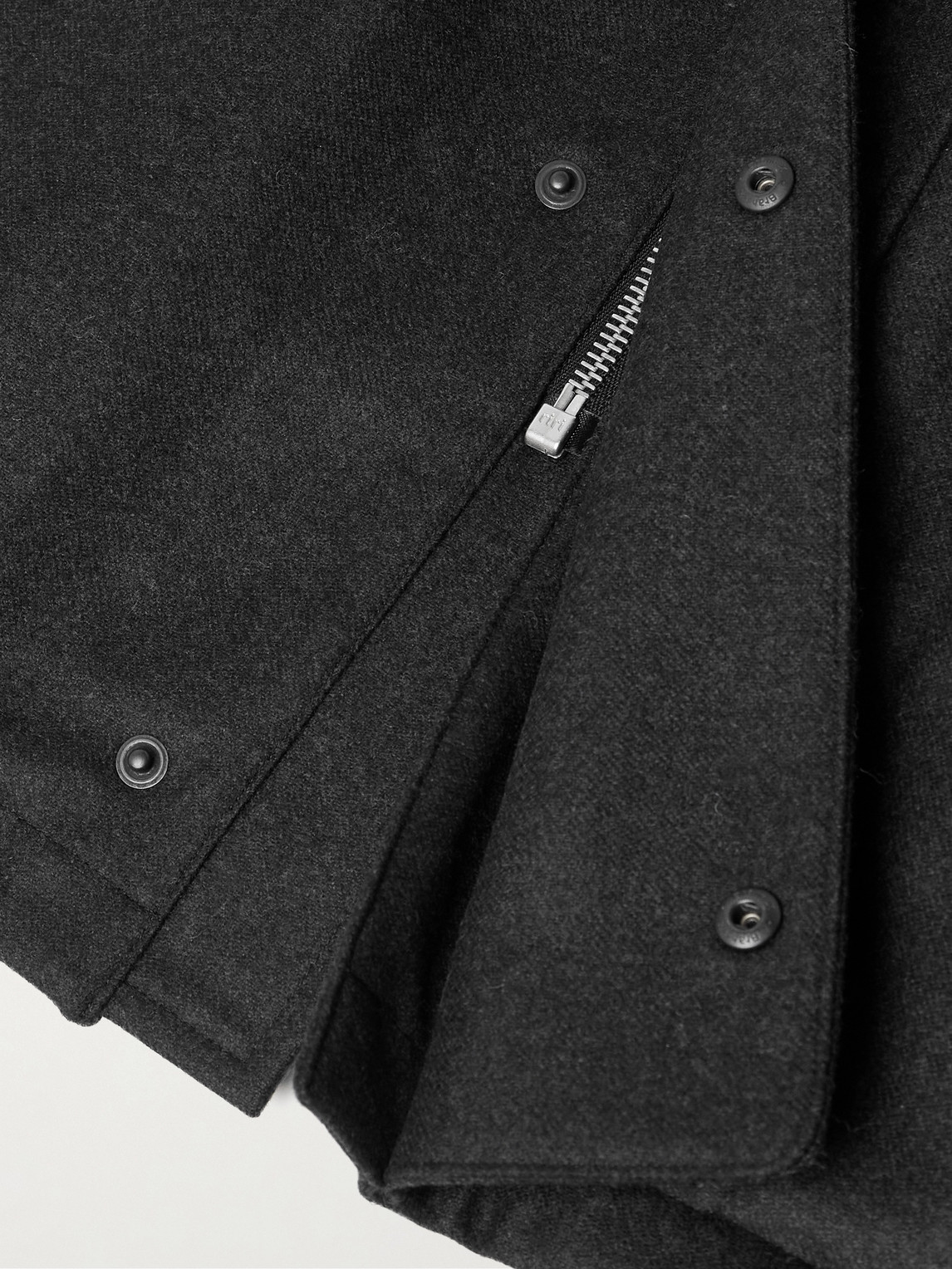 Auralee Oversized Padded Wool Coat In Black