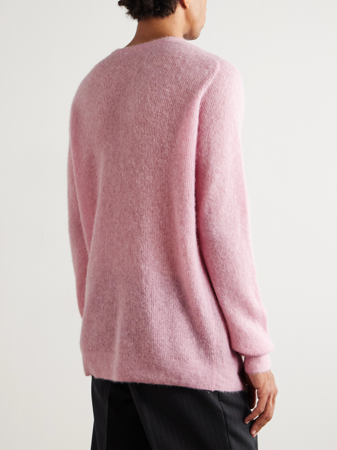 Auralee Luxurious Alpaca Knit Sweater In Pink