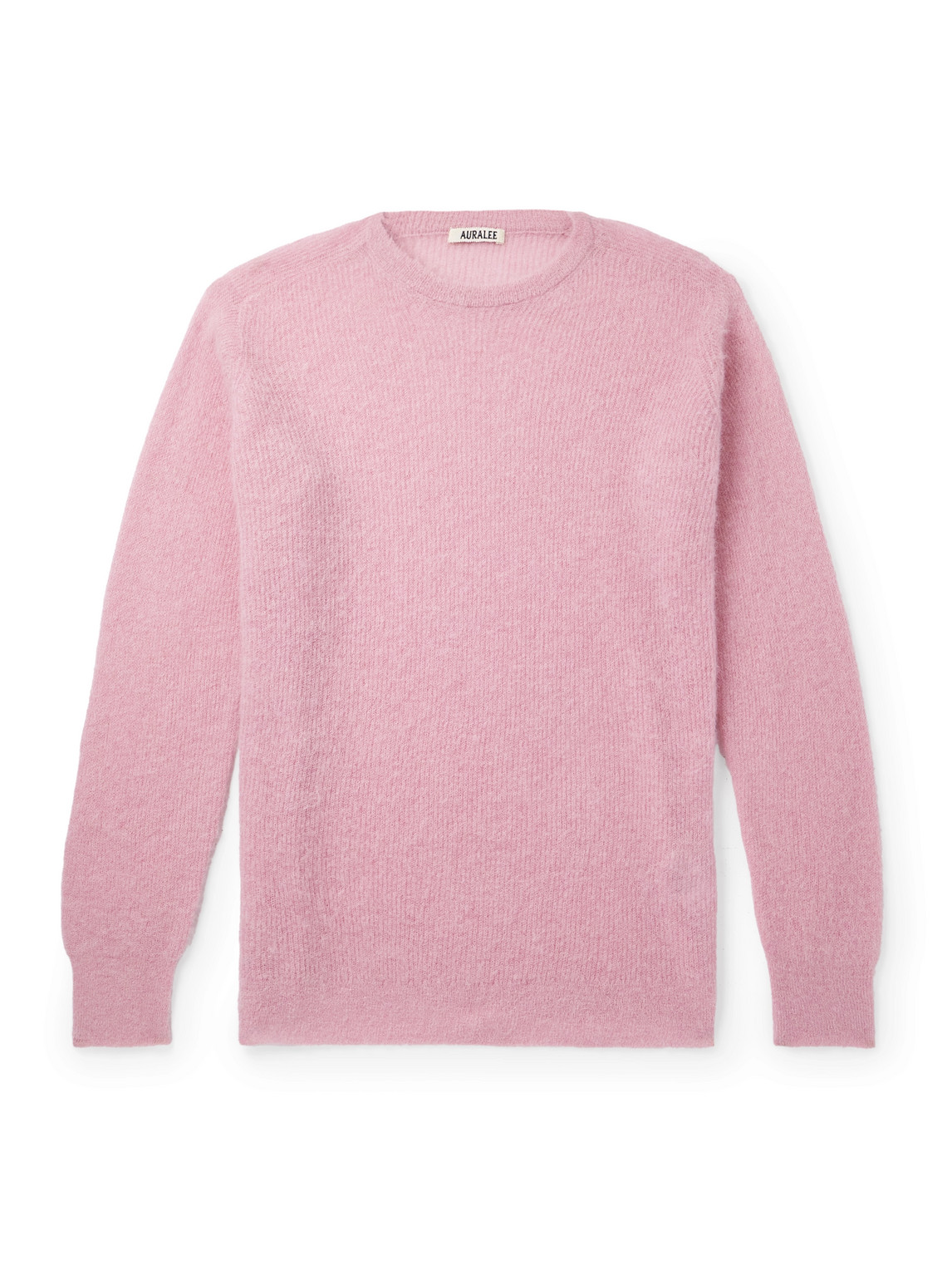 Auralee Luxurious Alpaca Knit Sweater In Pink