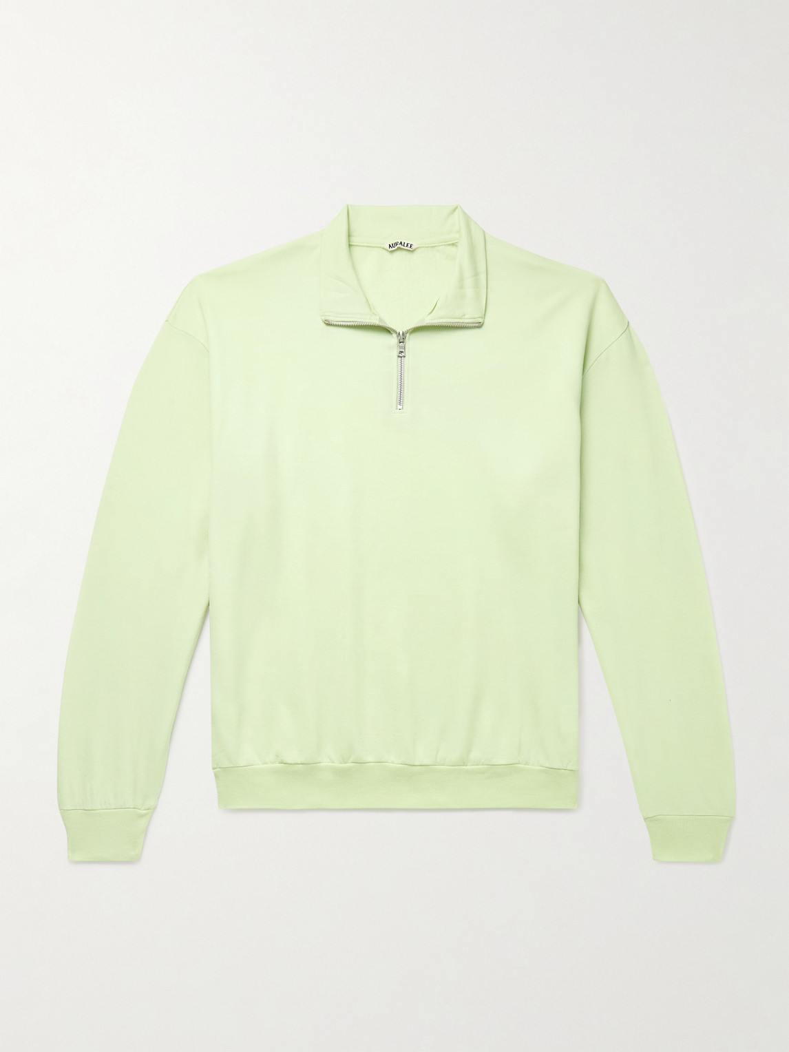 Auralee Wool-Blend Jersey Half-Zip Sweatshirt - Men