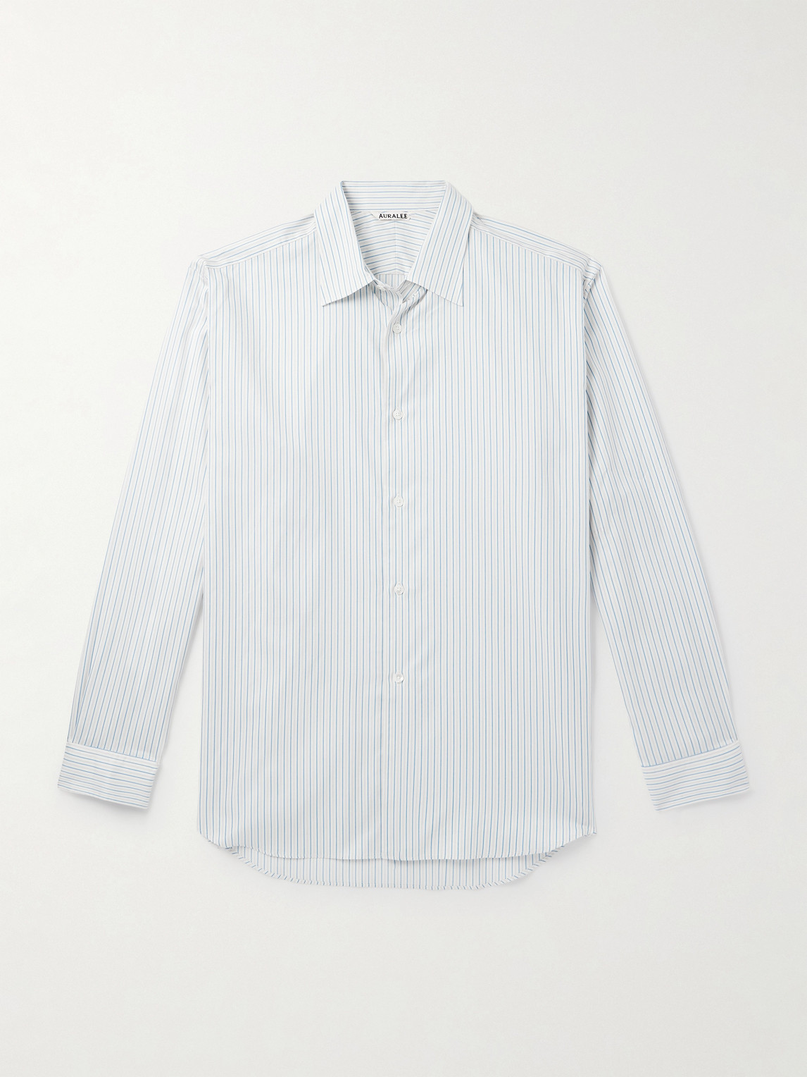 Auralee Sim-Fit Striped Cotton and Silk-Blend Twill Shirt - Men