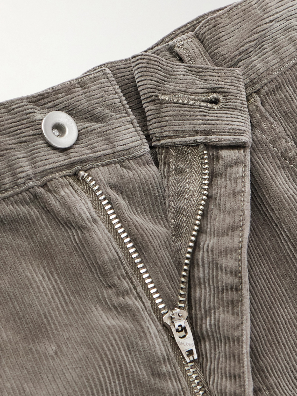 Auralee Straight-leg Cotton-corduroy Trousers In Gray