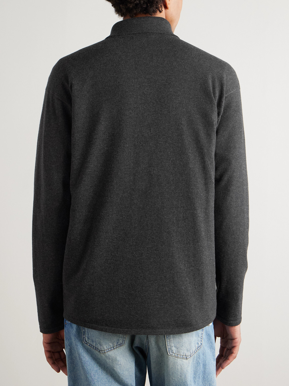 Auralee Wool Cardigan In Gray