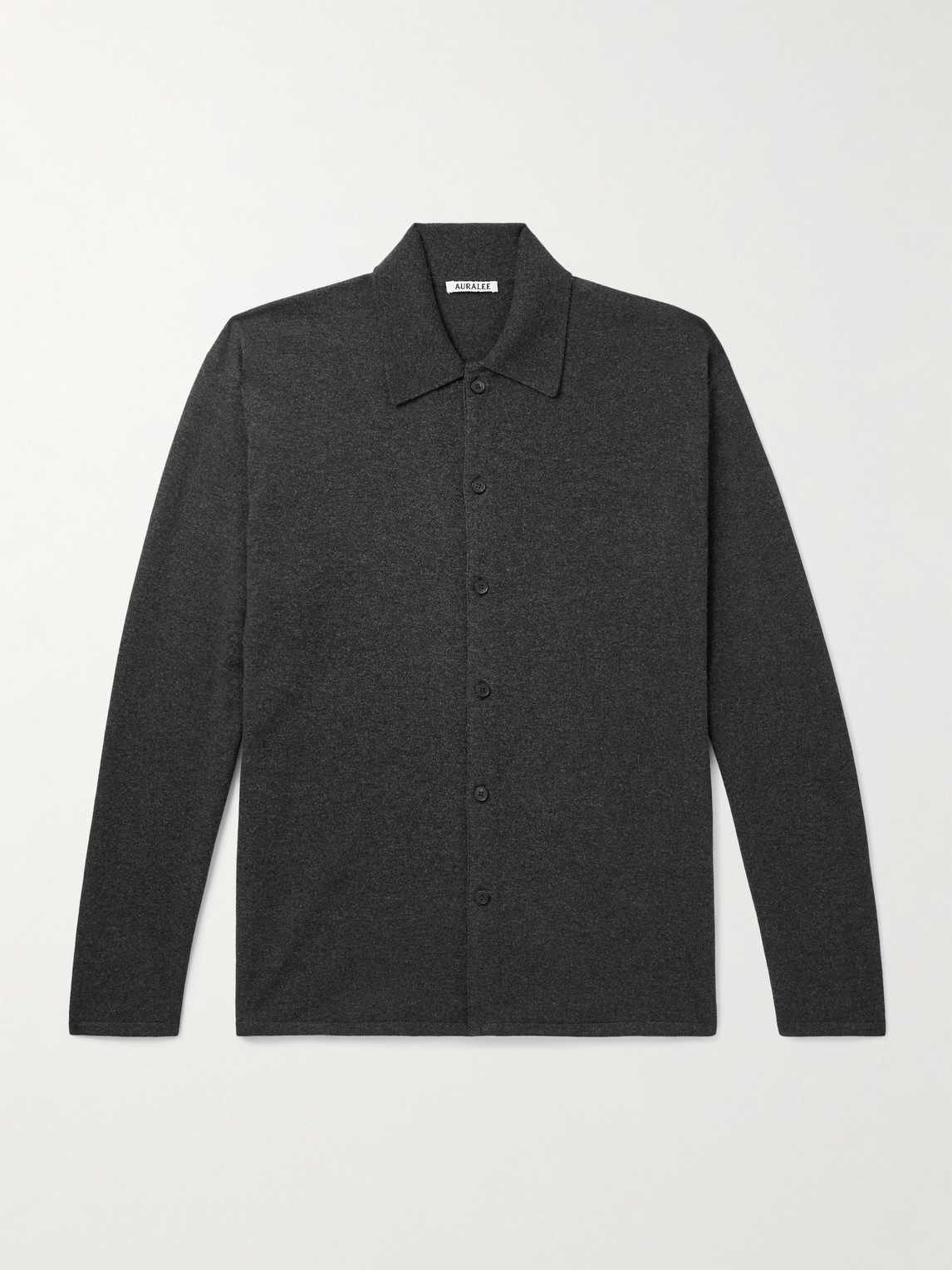 Auralee Wool Cardigan In Gray