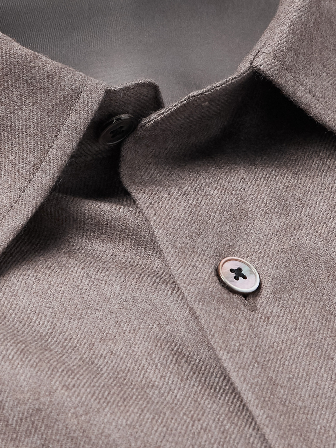 Auralee Wool-twill Shirt In Burgundy