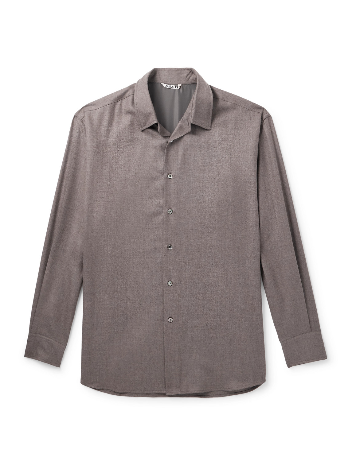 Auralee Wool-twill Shirt In Burgundy
