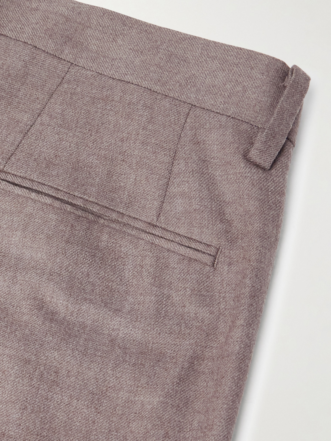 Auralee Wide-leg Pleated Wool-twill Trousers In Brown