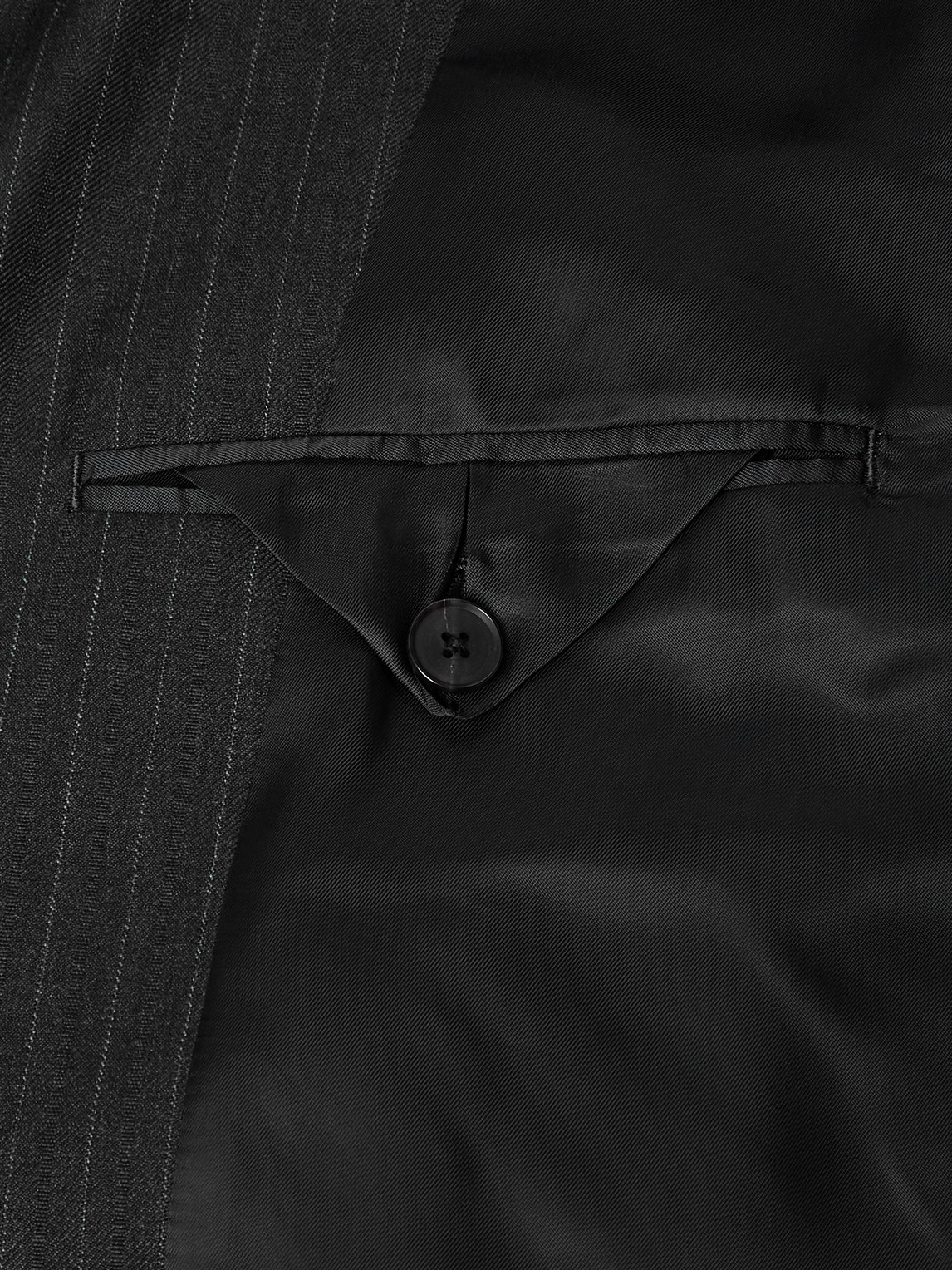 Auralee Pinstriped Wool Suit Jacket In Gray