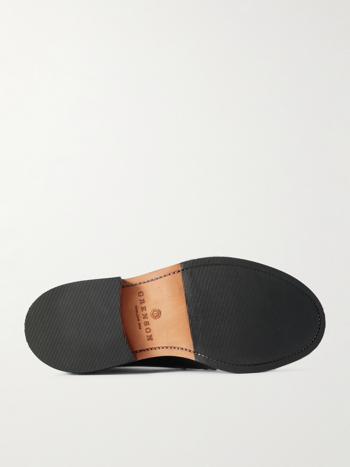 Grenson Camden Polished-leather Derby Shoes In Black