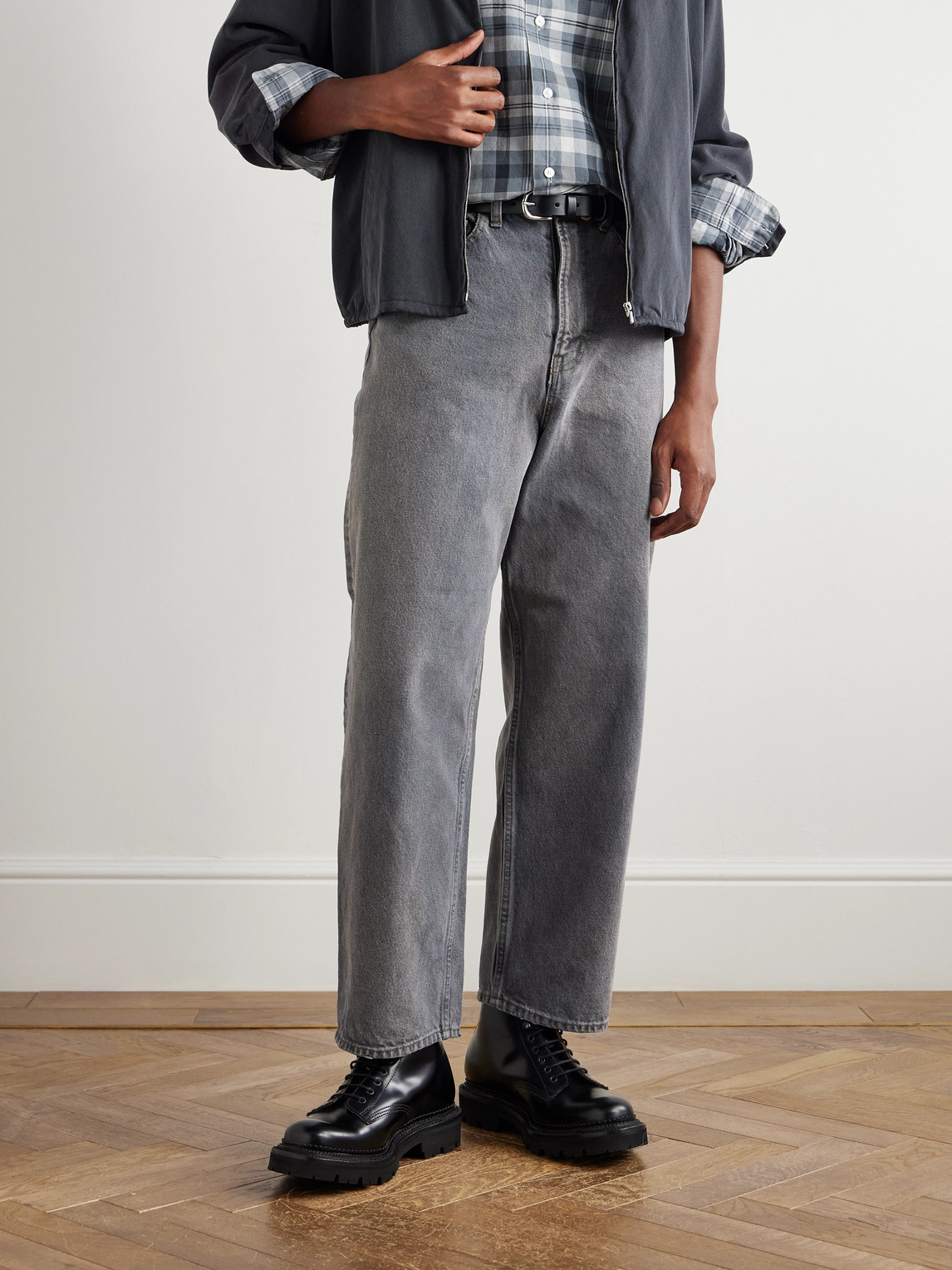 Grenson Jude Glossed-leather Boots In Black