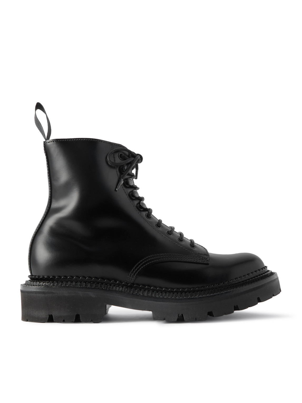 Grenson Jude Glossed-leather Boots In Black