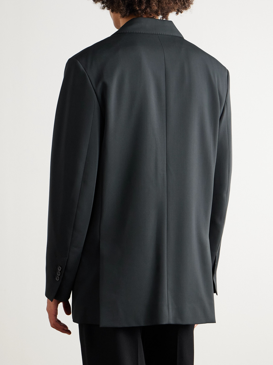 Ami Alexandre Mattiussi Wool-tricotine Blazer In Black